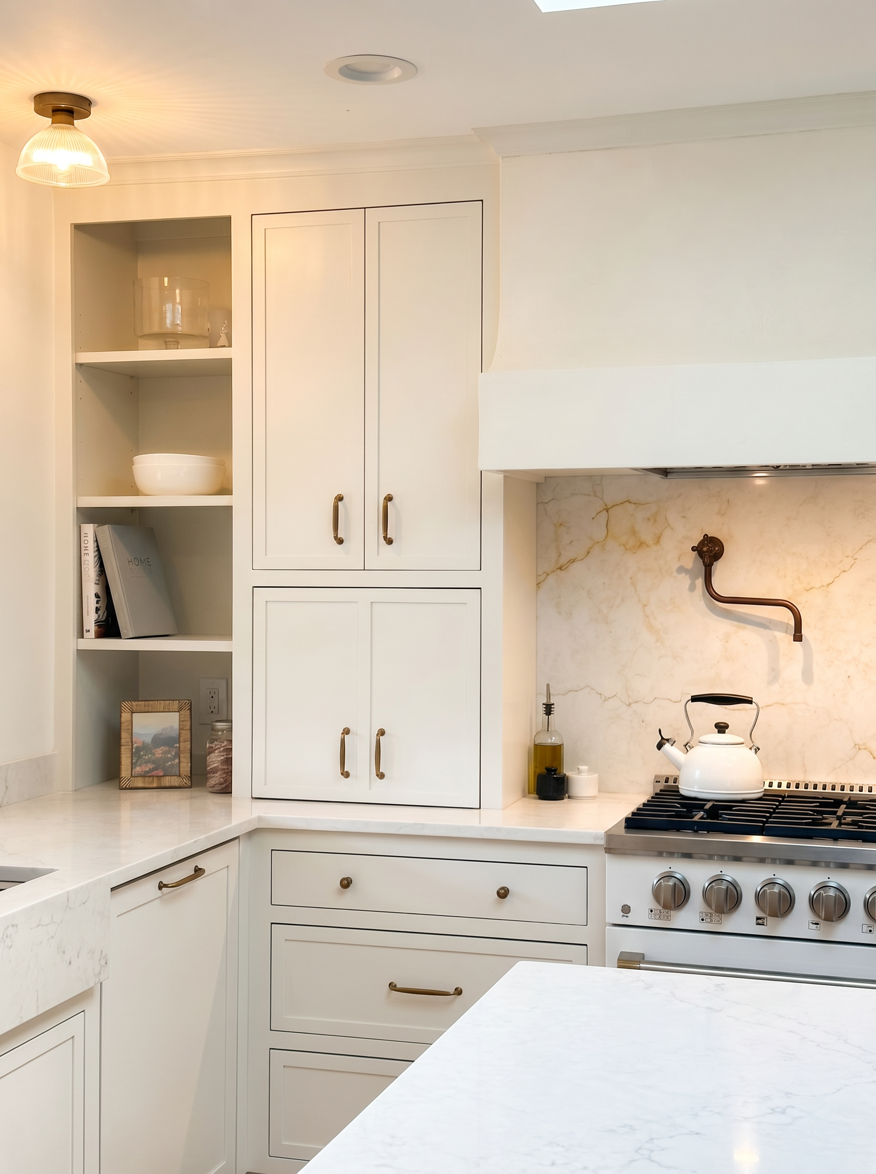 Dewey Hill — Kitchen Corner with Open Shelves